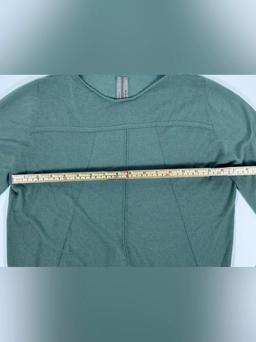 Rick Owens Strobe FW22 Aqua Virgin Wool Sweater – Size M - Picture 8 of 10